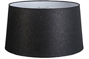QAZQA Lino Pantalla de lino negro 45/25, Redonda/Cónica Pantalla lámpara colgante,Pantalla lámpara de pie