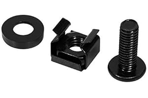 odedo 50 tornillos M6 Juego de montaje de tornillos de rack, tuerca jaula de 10 y 19 pulgadas para armarios