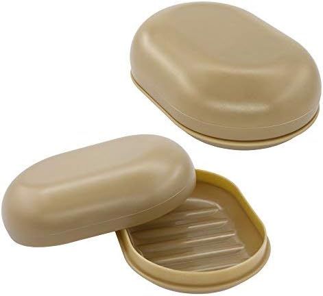 2-Pack Soap Dish Travel Soap Box Container Perfect for Gift, Travel, Camp,and Storage (White)