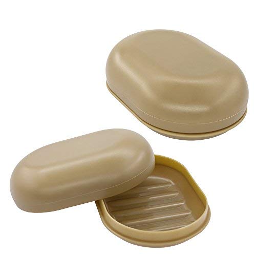 2-Pack Soap Dish Travel Soap Box Container Perfect for Gift, Travel, Camp,and Storage (White)