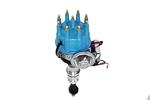 A-Team Performance R2R Ready 2 Run Complete Distributor Big Block BBF Compatible with Ford 351C 351M 400 370 429 460 Two-Wire Installation Blue Cap