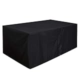 Rechteckige Abdeckung für Gartenmöbel: Maße 250cm*200cm*80cm / 240cm*140cm*90cm / 200cm*160cm*70cm, für Sitzgarnituren, Gartentischen und anderen Gartenmöbeln bzw. Möbelset gut geeignet.
