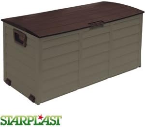 Rust-proof Quality Starplast Garden Storage Box: Brown