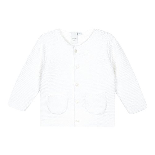 J By Jasper Conran Kids Babies White Garter Stitch Cardigan 9-12 Months