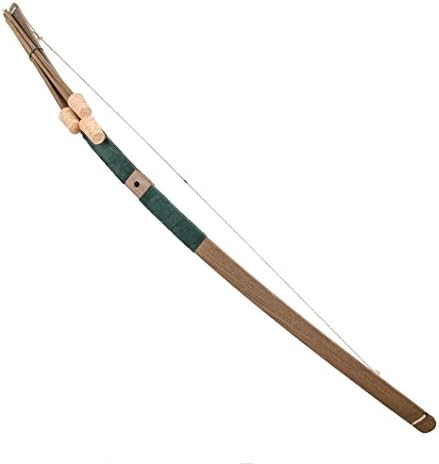 Wooden Bow with 3 Arrows and Target Children's Archery Toy Game Set (Green)
