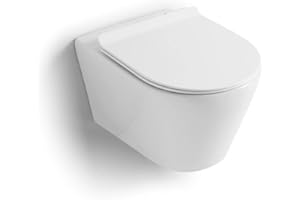 Kiamami Valentina WC Suspendu en CÉRAMIQUE AFFLEURANT Rimless | Blues