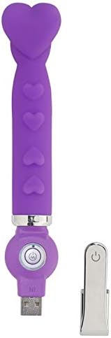 Funny Toys New Heart Shape Vibe 20 Function Privacy Jumping Comfortabler USB Charge Funny Toys for Women Manual,Purple
