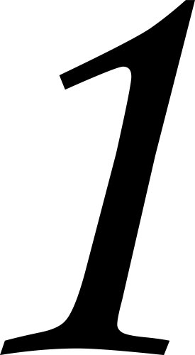Selbstklebende Hausnummer - 1 - schwarz, 10 cm hoch - Kleben statt Bohren, Aufkleber für den Aussenbereich, Ziffer, Zahlen