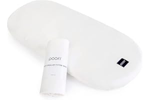 ‎POOFI Poofi Spannbettlaken für Kinderwagen Stubenwagen | Kinderbettlaken | 100% Bio-Baumwolle | Natürliche Weich und Atmungsaktiv Bettlaken | Größe 35x75 cm | Farbe Cream