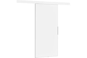Mirjan24 Sistema di porte scorrevoli Multi Set completo per porte scorrevoli divisorie porte interne (bianco, modello 100, con chiusura automatica)