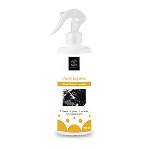 SAPIS Engine Dressing Silicone Emulsion Concentrate for Car - 200 ML Car Care/Car Accessories/Automotive Products, Engine Dressing Spray, Natural Biodegradable 200 ml