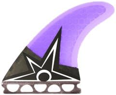 Kinetic Racing Bruce Irons Carbo Tune Small Future Surfboard Fins, Purple/Black