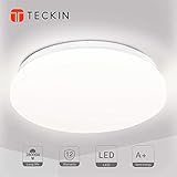 Deckenlampe LED Deckenleuchte Badezimmerleuchte 24W Lampen, TECKIN Modernes Badezimmer Dekoratives Licht, Schlafzimmerleuchte, Wohnzimmerleuchte, Küchenleuchte, Naturweiß, IP44, Ø330mm