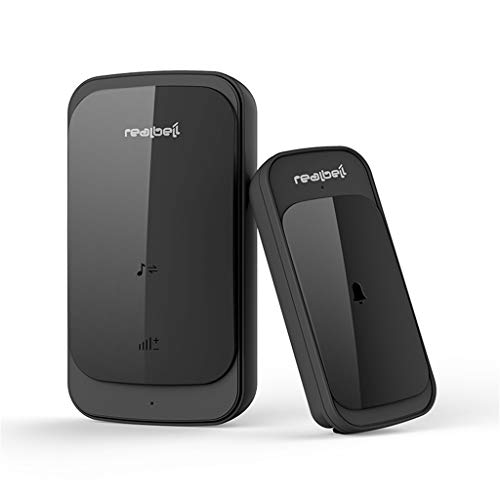 Preisvergleich Produktbild Drahtlose Funkklingel Set, JUSTSELL 58 Klingeltöne, 4 Lautstärkestufen, Wasserdicht Kabellose Türklingel Für Haus / Büro / Garten (1 Sender & 2 Empfänger SchwarzWeiß)