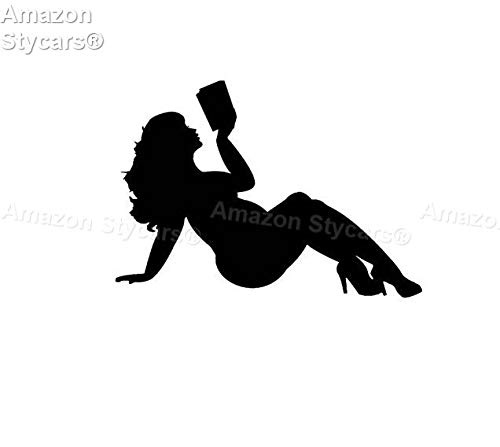 Preisvergleich Produktbild Stycars® Car Stickers, [12.3 * 8.8Cm] ''Fat Girl Love Reading Books'' Decal Vinyl Car / Window Stickers