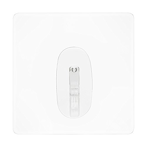 Zauber-Haken 5x Jumbo 10cm | ohne Bohren | flexibel einsetzbare Tür-Haken | Wand-Haken für Geräte, Utensilien | Kleider-Haken für Jacken, Schals, Gürtel | wiederverwendbare Badezimmer-Haken | 4,5kg belastbar | transparent - 2