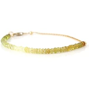 Zartes Grossular Granat Armband mit Ombré Effekt