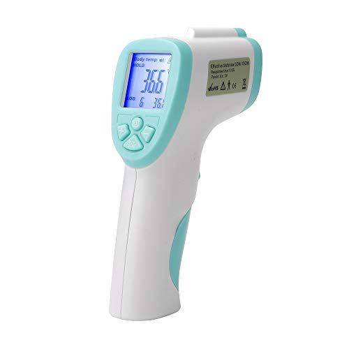 Preisvergleich Produktbild JUZHEN Multifunktions-Infrarot-Thermometer Berührungslose Temperaturfühler Thermometer Elektronische Körpertemperaturpistole für Erwachsene, Kinder,Blue