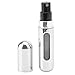 Lalang Mini Refillable Perfume Atomizer Bottle for Travel Spray Scent Pump Case 5ml Empty (Silver)