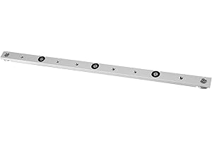 FLYLIN Aluminium Alloy Miter Bar, Slider Table Saw Gauge Rod T-Slot Track Bar Rail Clamping Tool Rail Miter Guage Bar for Router Tables and Woodworking Silver (450mm 17.71inch)