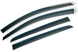 K - KONNEKT Wind Deflector Set for VW Golf MK7 | Set of 4 - Front and Rear | 2014-2019 (Chrome)