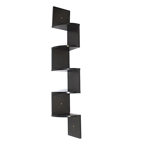 Custom Decor Corner ZigZag Shape Wall Shelves-Black(Laminated) RS.1299 (63.00% Off) - Amazon