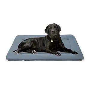 Hero Dog Large Dog Bed Crate Pad Mat Cute Paw Pet Beds for Dogs, 42-Inch Washable Dog Sleeping Mattress with Anti Slip Bottom, Light Blue L