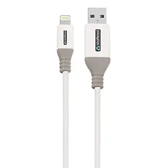 Stuffcool Swift USB A to 8 Pin Connector Nylon Braided Lightning Cable 1.5m Compatible with The New iPhone 12, iPhone 12 Pro, iPhone 11 Pro, 11 Pro Max, iPad Pro - White