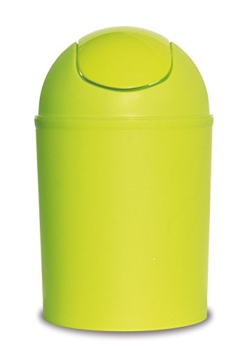 Wohnideenshop Schwingdeckeleimer 5 Liter grün 30cm hoch ø19cm Kunststoff und in anderen Farben zur Auswahl