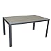 Produktbild Aluminium Gartentisch Balkonmöbel Gartenmöbel Terrassenmöbel Esszimmertisch mit Polywood Tischplatte 150x90cm Grau / Grau