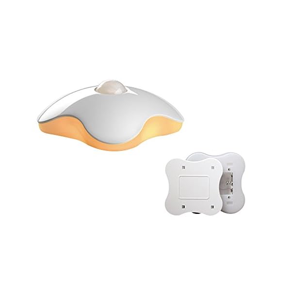 Skitic Automatic LED Night Light, Four-leaf Clover Designer Night Control Lamp with Dual Infrared Motion Sensor Activated Battery Operated Human Body Induction and Wall Sconce Lights Bedside Lighting Cabinet Lamp for Stairs Corridor Bathroom Bedroom Children Room (AAA Batteries Not Included) - Image 9