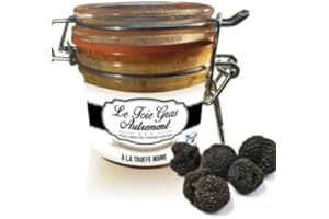 RELAIS GOURMET Foie gras truffes 200g, foie gras entier de canard, recette artisanale à la truffe, bocal conserve, sans conservateurs, saveur luxe pour fêtes et cadeaux gourmands