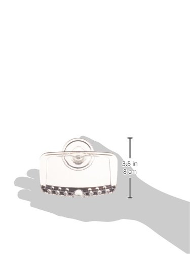 InterDesign Power Lock Schwammhalter | Küchenschwamm Ablage mit Lift + Push + Lock-Technologie | Ablagekorb mit Saugnäpfen | Kunststoff durchsichtig - 5