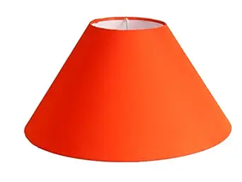 AADHYA CREATIONS Fabric Tapered Lampshade, 25X25X14 cm (Orange)