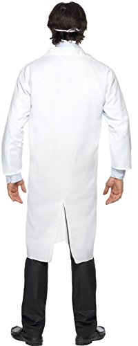 Smiffys Adult men's Doctor Costume, Long Coat and Mask, Accident and Emergency, Serious Fun, Size M, 22192