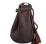 Piel Bolsa, Bolsa para tabaco, funda, joyas, cordones Bare Medieval Bolsa, Bolsa de tensión, de piel de búfalo.