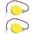Paruht 2pcs CR2032 3V PLC BIOS CMOS Notebook Laptop Lithium Mother Board Battery 2 Pin Connector