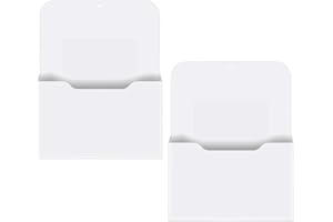 Fayrimi 2 Pack Magnetic File Holder - Paper Holder, Pocket Organizer,Hanging Wall File Organizer Office Supplies Storage, Magazine Mail Organizer Case for,Planners,Letter