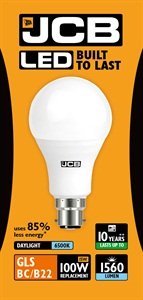 JCB LED A60 1560lm Opal 15w (B22 6500k)