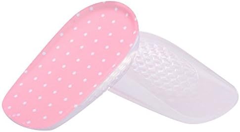 SOUMIT Taller Pads - Comfortable Invisible Silicone Gel Heel Lift Shoe Insoles Insert, Pain Relief and Boost Confidence (Pink, Add 1.5CM)