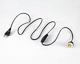 Material: Keramik / Plastik showking Lampenfassung mit Kabel, Fassung GU10, Netzkabel, Stecker, Schalter