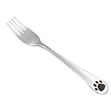 Newadel 1 STÜCK Cartoon Cat Claws Gabeln Edelstahl Kuchen Abendessen Dessert Obst Gemüse Gabel Kinder Geschenk Küche Geschirr Werkzeuge 45 Silver