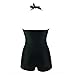 Janecrafts Women's Halter Neck Swimuits Rouched Bust Low Cut Jumpsuit Swim Suit Backless Swim Clothing