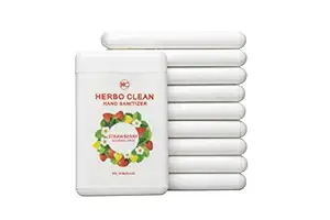 Herbo Clean Alcohol Free Hand Sanitizer Strawberry Fragrance- 180 ML Pack Of 10