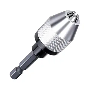 e-INFINITY CNIM Hot Silver+Black 6mm Keyless Drill Bit Chuck Quick Change Adapter Converter Hex Shank Mini Drill Chuck