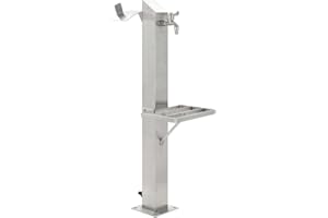 vidaXL Colonne à Eau de Jardin Carrée Acier Inoxydable 95cm Arrosage de Jardin