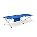 Produktbild Relaxdays Feldbett groß mit Seitentasche HBT: 47 x 69 x 210 cm Campingbett mit faltbarem Metallgestell und wetterfestem Polyester-Bezug Outdoor Klappliege und Campingliege, blau