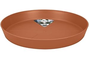 elho Loft Urban Saucer Round 30 - Saucer for Outdoor & Accessories - Ø 30.2 x H 4.1 cm - Brown/Terra