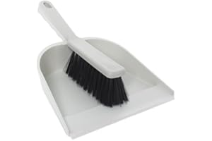 York Ensemble Pelle et Balayette à Main - Poussière et Ramasse-miettes - en Plastique Recyclé - Gris 23 x 32 x 11 cm