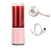 Produktbild GJFeng Multifunktionale Juicer Tragbare Obst Kleine Haushalt Lebensmittelkontaktmaterial Boden Schalter USB Lade Rosa 7 Cm * 21 Cm (Farbe : Rosa, größe : 7cm*21cm)